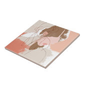 Portret geverfd contour Vrouw Tegeltje (Zijkant)