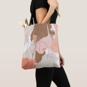Portret geverfd contour Vrouw Tote Bag (Dichtbij)