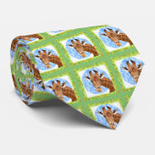 Portret giraffe in lijst bladeren stropdas (Opgerold)