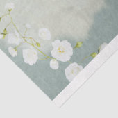 Portret Girl Sitting Bird and Floral Art Tissuepapier (Detail)