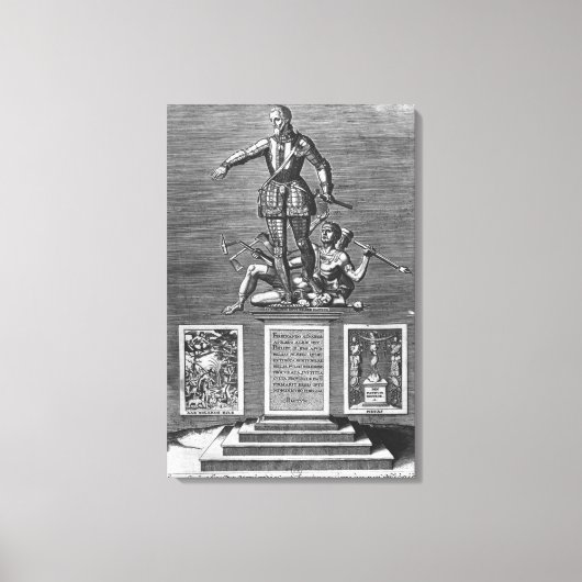 Portret Glorifying Ferdinand Alvarez van Toledo Canvas Afdruk (Voorkant)