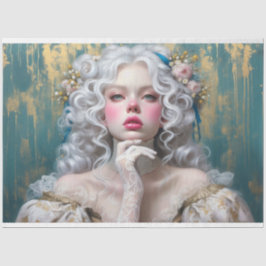 Portret Gotische Victoriaans Beauty Femme Decoupag Tissuepapier