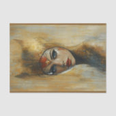 Portret, gouden hoofdtooi, rode lippen BV2 Decoupa Tissuepapier (Voorkant)