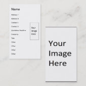 Portret GSD standaard grootte sjabloon Visitekaartje (Voorkant / Achterkant)