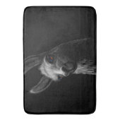 Portret Head Cute Llama met een zwarte achtergrond Badmat (Voorkant Verticaal)