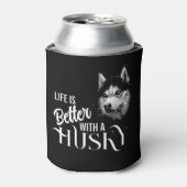 Portret Head Siberian Husky met blauwe ogen Blikjeskoeler (Blikje Voorkant)