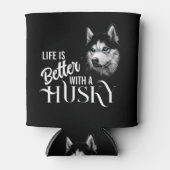 Portret Head Siberian Husky met blauwe ogen Blikjeskoeler (Voorkant)