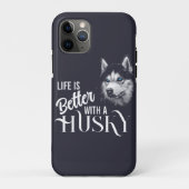 Portret Head Siberian Husky met blauwe ogen Case-Mate iPhone Case (Achterkant)