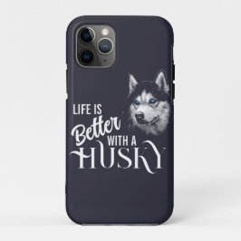 Portret Head Siberian Husky met blauwe ogen Case-Mate iPhone Case