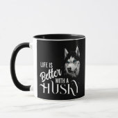 Portret Head Siberian Husky met blauwe ogen Mok (Links)