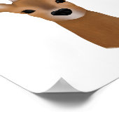 Portret hertenkop poster (Hoek)