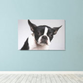 Portret hond canvas afdruk (Insitu (Houten vloer))