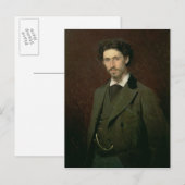 Portret Ilya Efimovich Repin, 1876 Briefkaart (Voorkant / Achterkant)