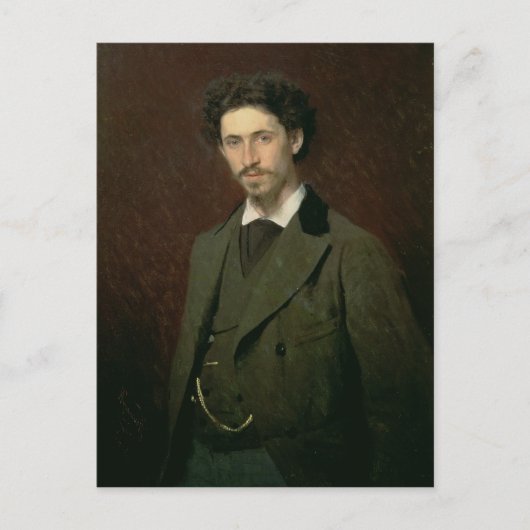 Portret Ilya Efimovich Repin, 1876 Briefkaart (Voorkant)