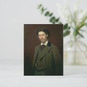 Portret Ilya Efimovich Repin, 1876 Briefkaart (Staand voorkant)