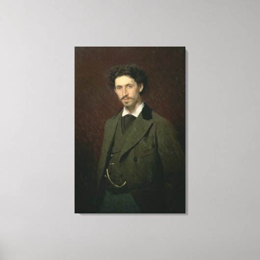 Portret Ilya Efimovich Repin, 1876 Canvas Afdruk (Voorkant)