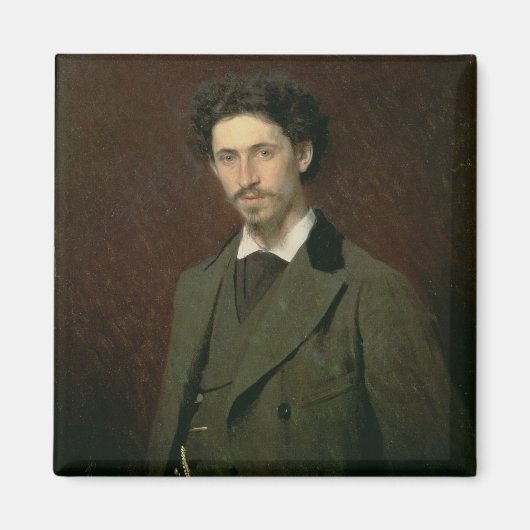 Portret Ilya Efimovich Repin, 1876 Magneet (Voorkant)