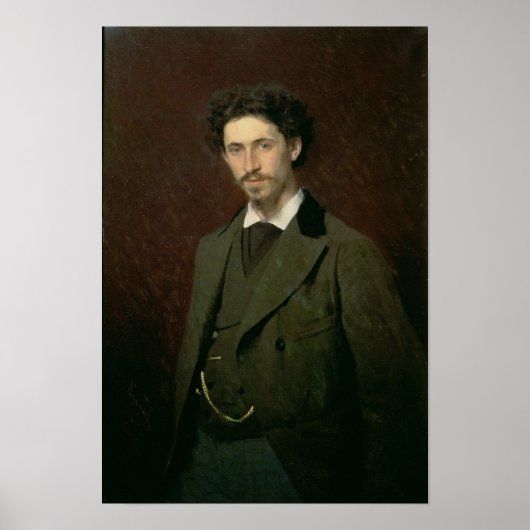 Portret Ilya Efimovich Repin, 1876 Poster (Voorkant)