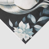 Portret in Art Deco - Blauw - Decoupage - Tissuepapier (Detail)