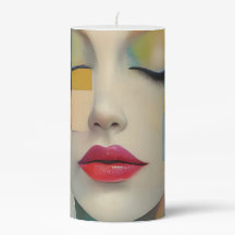 Portret in kleurenblok Surrealisme