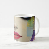 Portret in kleurenblok Surrealisme Koffiemok (Voorkant rechts)