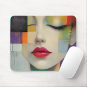 Portret in kleurenblok Surrealisme Muismat (Met muis)