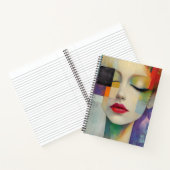 Portret in kleurenblok Surrealisme Notitieboek (Binnen)