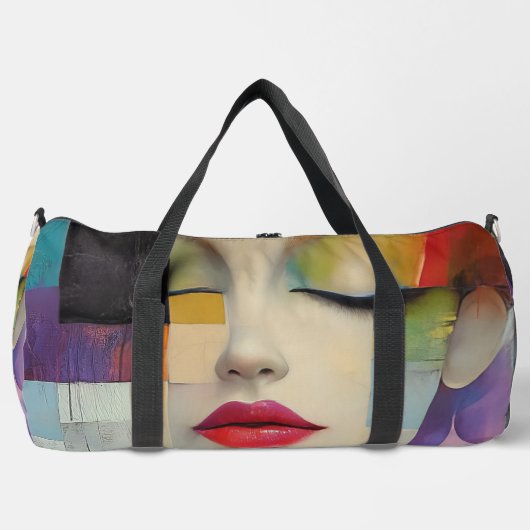 Portret in kleurenblok Surrealisme Plunjezak (Voorkant)