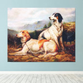 Portret  jachthonden canvas afdruk (Insitu (Houten vloer))