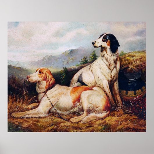 Portret  jachthonden poster (Voorkant)