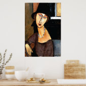 Portret Jeanne Hébuterne Au Chapeau Poster (Keuken)