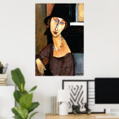 Portret Jeanne Hébuterne Au Chapeau Poster (Thuiskantoor)
