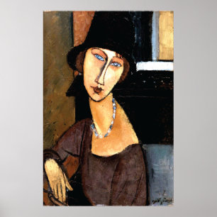 Portret Jeanne Hébuterne Au Chapeau Poster