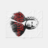Portret Johann Sebastian Bach en rode letters Fleece Deken (Voorkant (Horizontaal))