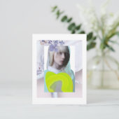 Portret jong meisje pastel fluo digitale collage (Staand voorkant)