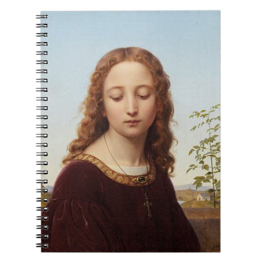 Portret jonge vrouw Ernst Deger schilderij kunst c Notitieboek (Voorkant)