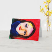 portret kaart (Gele Bloem)