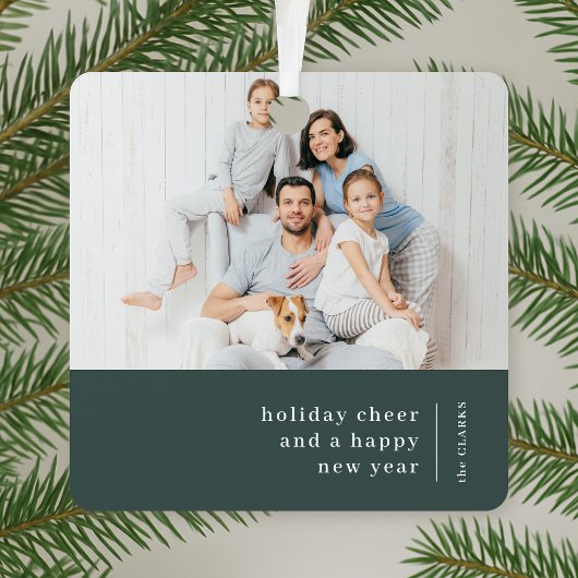 Portret kerstfamilie | Minimale bosbouw Metalen Ornament