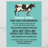 Portret Koe, Cheesemonger Adverteren Flyer (Voorkant)