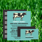 Portret Koe, Cheesemonger Adverteren Flyer