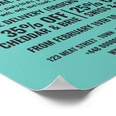 Portret Koe, Cheesemonger Adverteren Poster (Hoek)