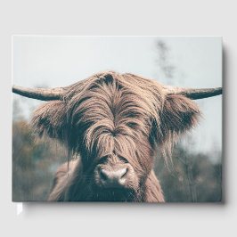 Portret koe Highland Gastenboek