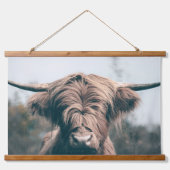 Portret koe Highland Hangend Wandkleed (Voorkant)