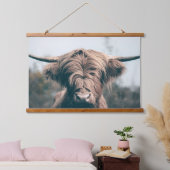 Portret koe Highland Hangend Wandkleed (Slaapkamer)