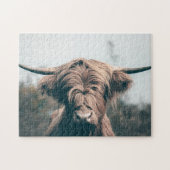 Portret koe Highland Legpuzzel (Horizontaal)