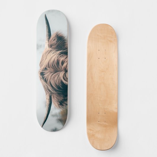 Portret koe Highland Persoonlijk Skateboard (Voorkant)