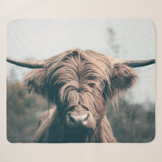 Portret koe Highland Sherpa Deken (Voorkant (horizontaal))