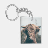 Portret koe Highland Sleutelhanger (Voorkant Links)