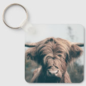 Portret koe Highland Sleutelhanger (Voorkant)