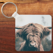 Portret koe Highland Sleutelhanger (Voorkant)